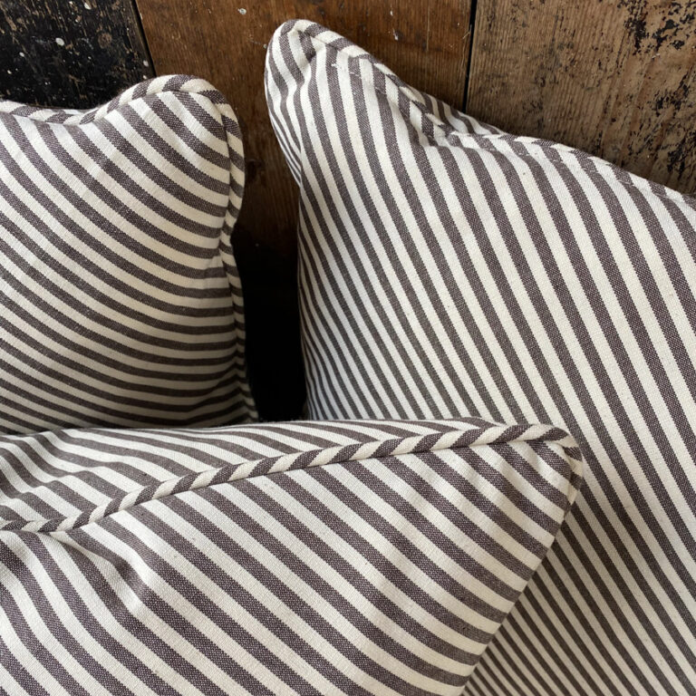 Alpha Stripe Cushion - Black - Image 2