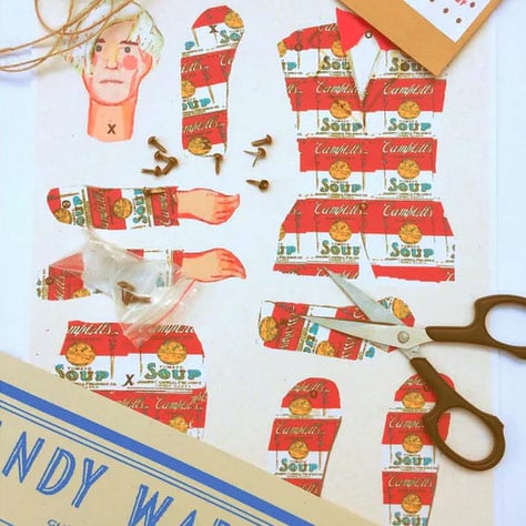 Andy Warhol - Cut out & make paper puppet