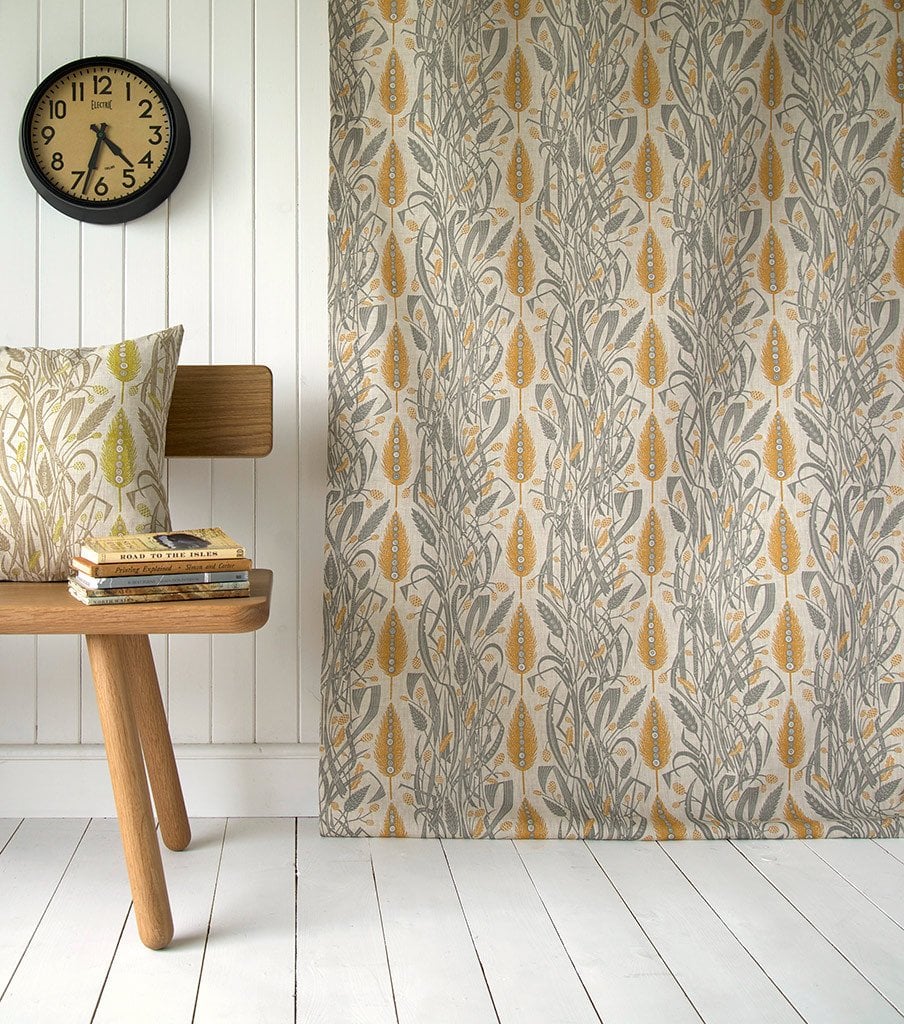 Angie Lewin Meadow's Edge - Mustard & Dawn Grey - Image 2