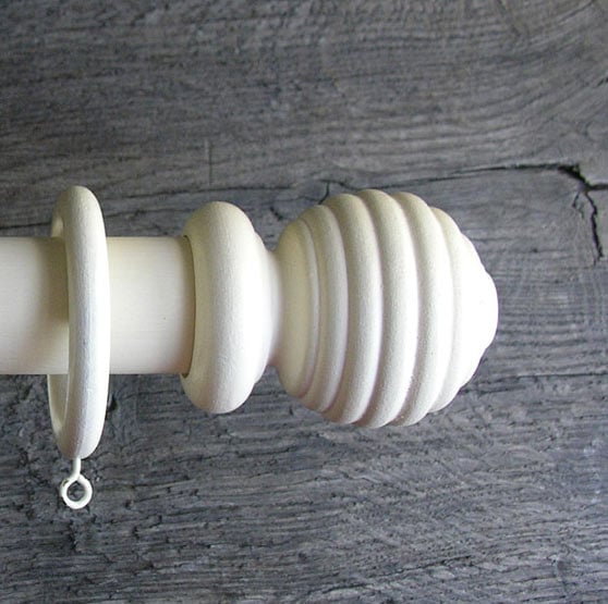 35mm Painted Curtain Pole Set - Ivory