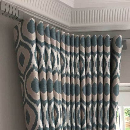 Bendable Square Metal Bay Window Curtain Track - Oyster