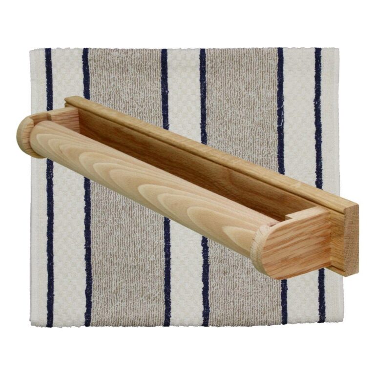 Oak Roller Towel Rail - Image 4