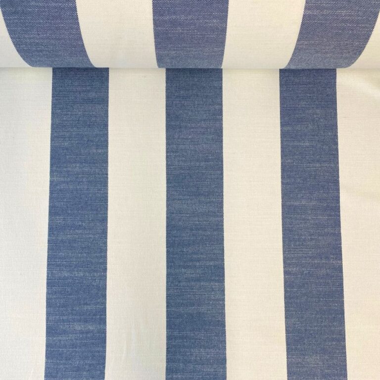Navy Striped Fabric