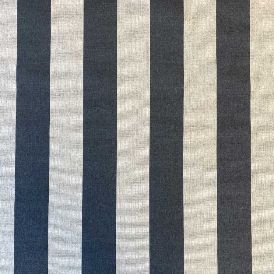 Broad Stripe - Charcoal on Natural