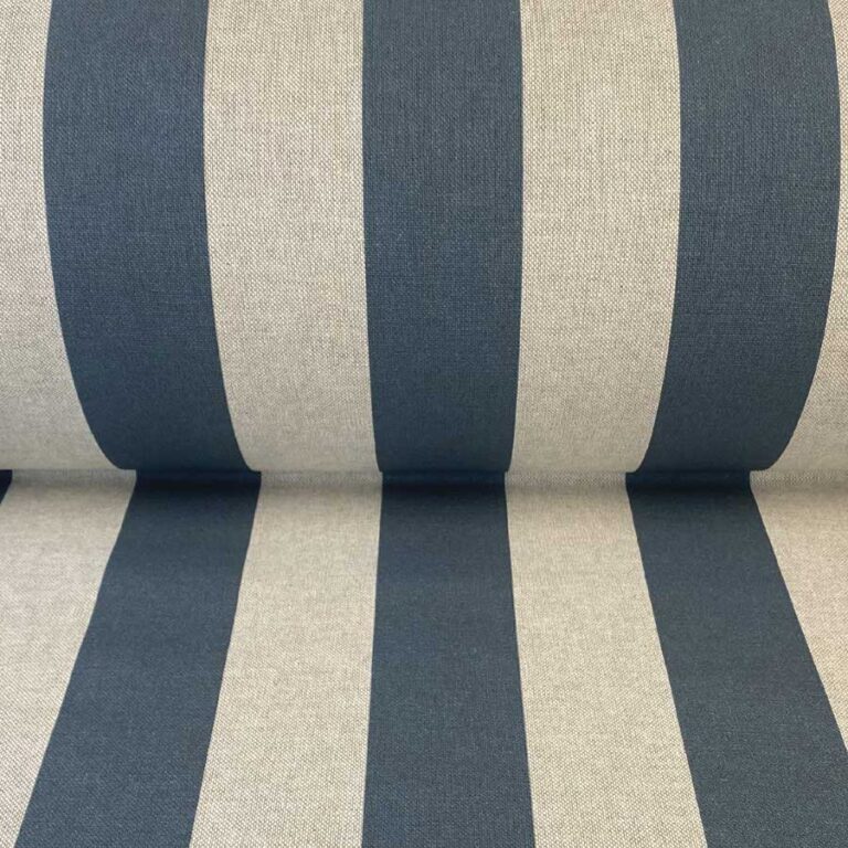Broad Striped Fabric Navy