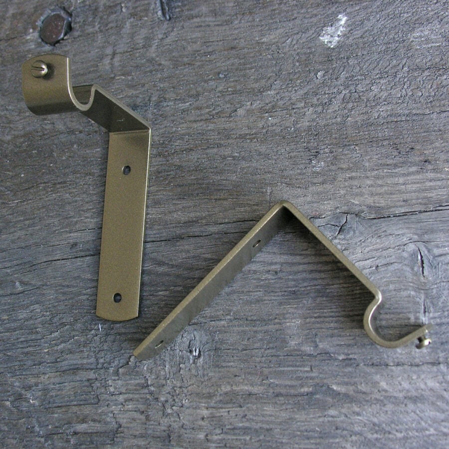 Metal Curtain Pole Set - Bronze 19mm