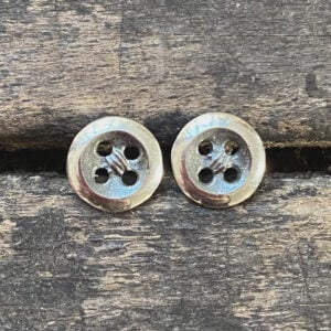 Oxidised Silver Button Earrings CDLT 3/16a - Image 1