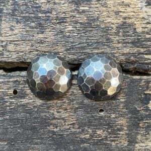 Silver Faceted Dome Earrings CDLT 3/9a - Image 1