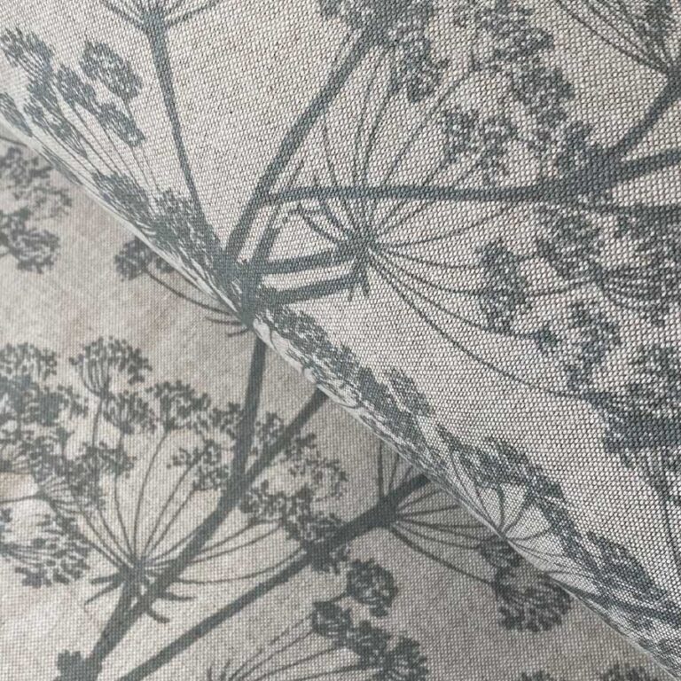 Cow Parsley fabric duck egg