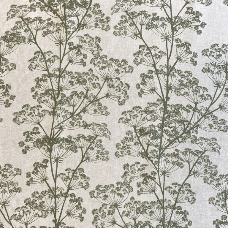 Cow Parsley Print - Moss Green - Image 4