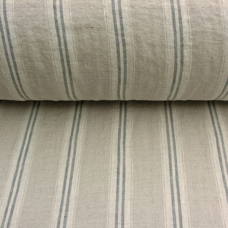 Washed Linen Oland Stripe - Grey - Image 2