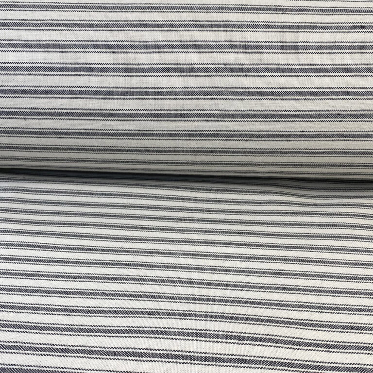 Extra Wide Hector Ticking Stripe - Black - Image 3