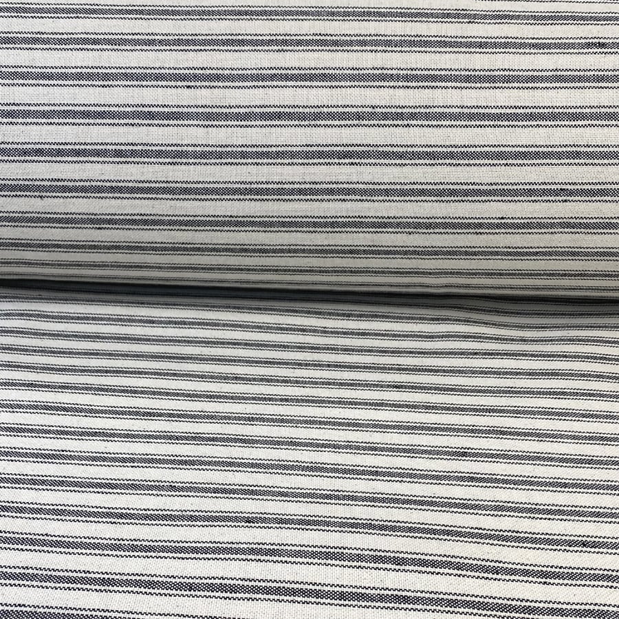 Extra Wide Hector Ticking Stripe - Black