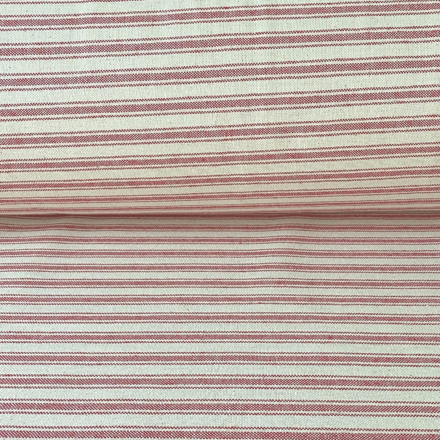 Extra Wide Hector Ticking Stripe - Peony