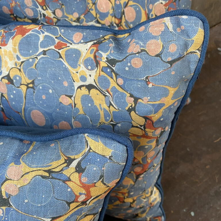 Folio 1 Linen Cushion - Blue - Image 2