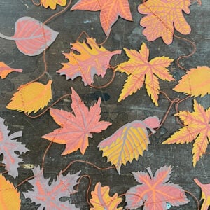Recycled Paper Garland - Autumn Leaves - Image 1