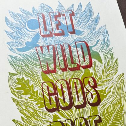 Wild Folk Letterpress Poster by Tamsin Abbott & Jackie Morris - Image 2