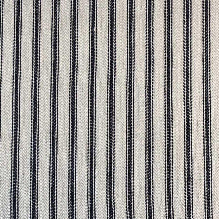 Hampton Ticking - Charcoal and Natural - Image 2
