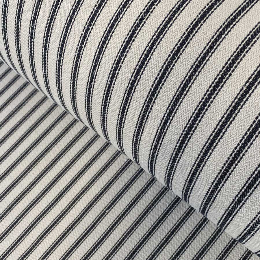 Black Ticking Stripe fabric