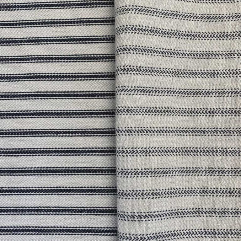 Hampton Ticking - Charcoal and Natural - Image 4