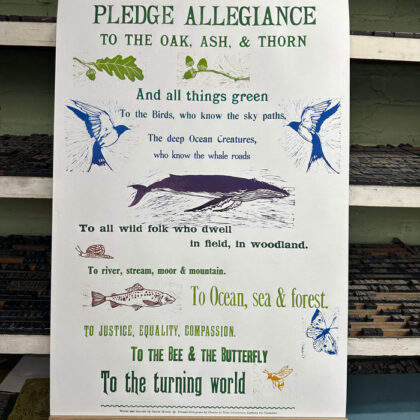 Pledge Letterpress Poster by Jackie Morris - Image 3