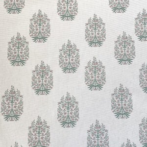 Kamala on Ivory - Soft Green and Carnation Pink - Image 2