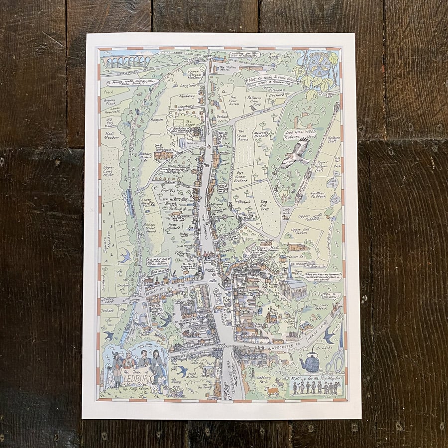 The Town of Ledbury Print by Katy Alston