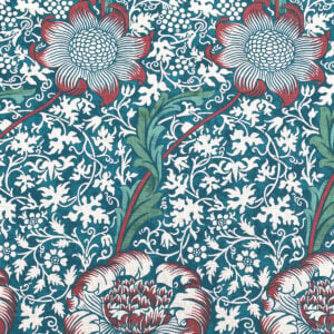 Ben Pentreath for Morris & Co: Kennett in Aqua and Pink - Image 2