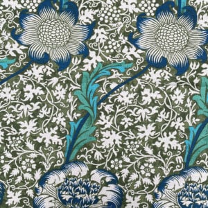 Ben Pentreath for Morris & Co: Kennett in Olive and Turquoise - Image 2