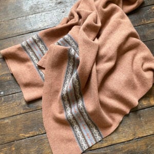 Fairisle Blanket Throw - Rust - Image 4