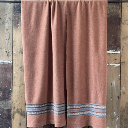 Fairisle Blanket Throw - Rust - Image 2