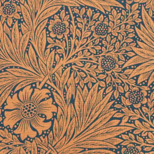 Ben Pentreath for Morris & Co: Marigold in Navy and Burnt Orange - Image 2