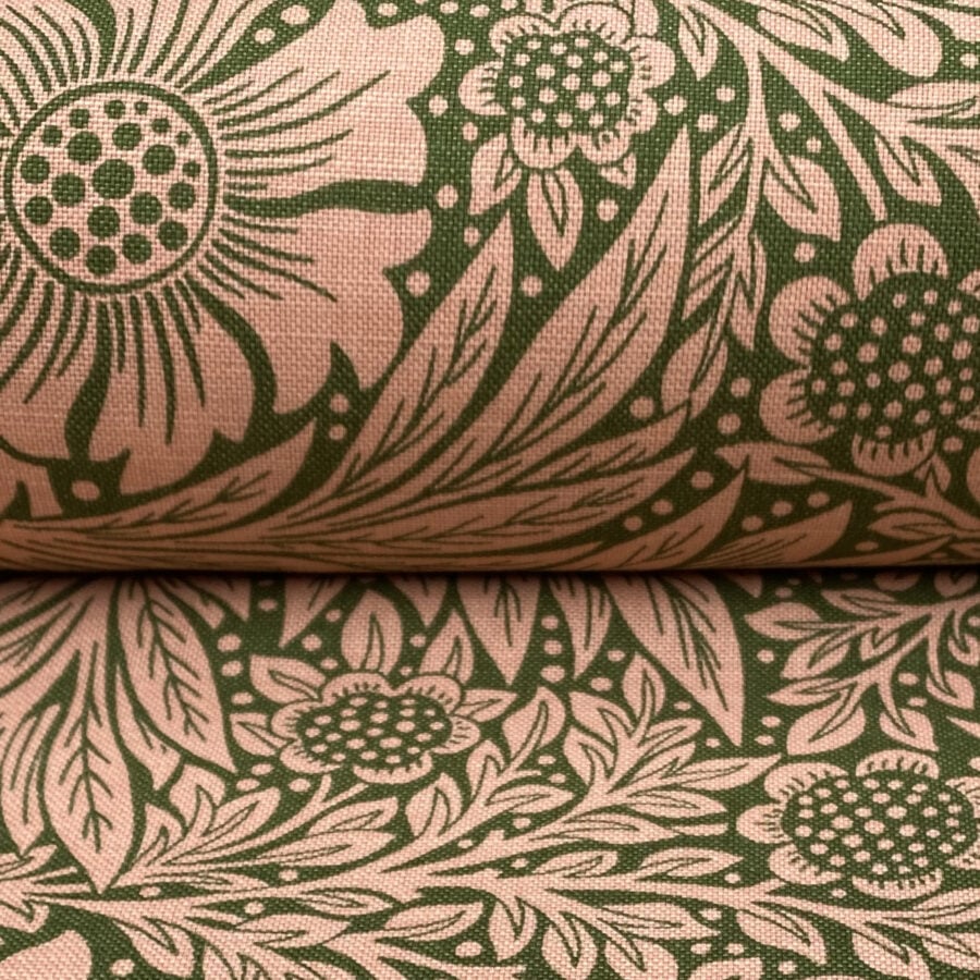 Ben Pentreath for Morris & Co: Marigold in Olive and Pink