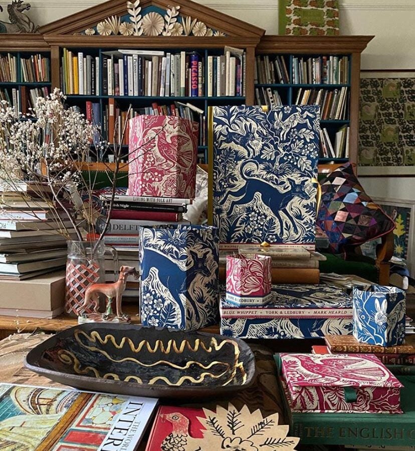 Mark Hearld Blue Whippet Box File