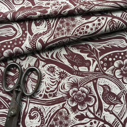 Mark Hearld Wren - Burgundy - Image 7