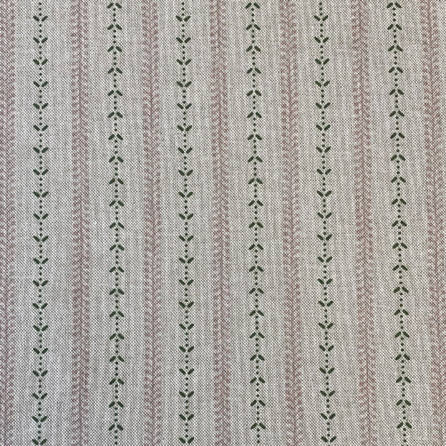 Maya Stripe Natural - Pink and Leaf Green