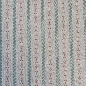 Maya Stripe Natural - Seagreen and Coral - Image 2