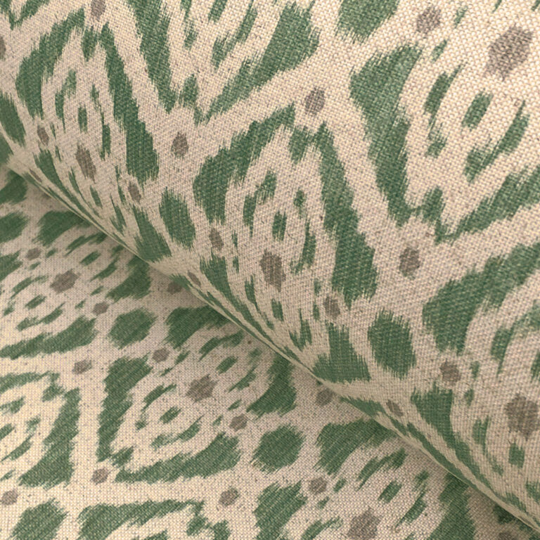 Extra Wide fabric Ikat Green