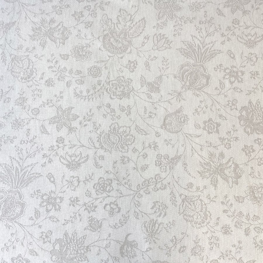 Extra Wide Oilcloth - Medlar Jacquard White