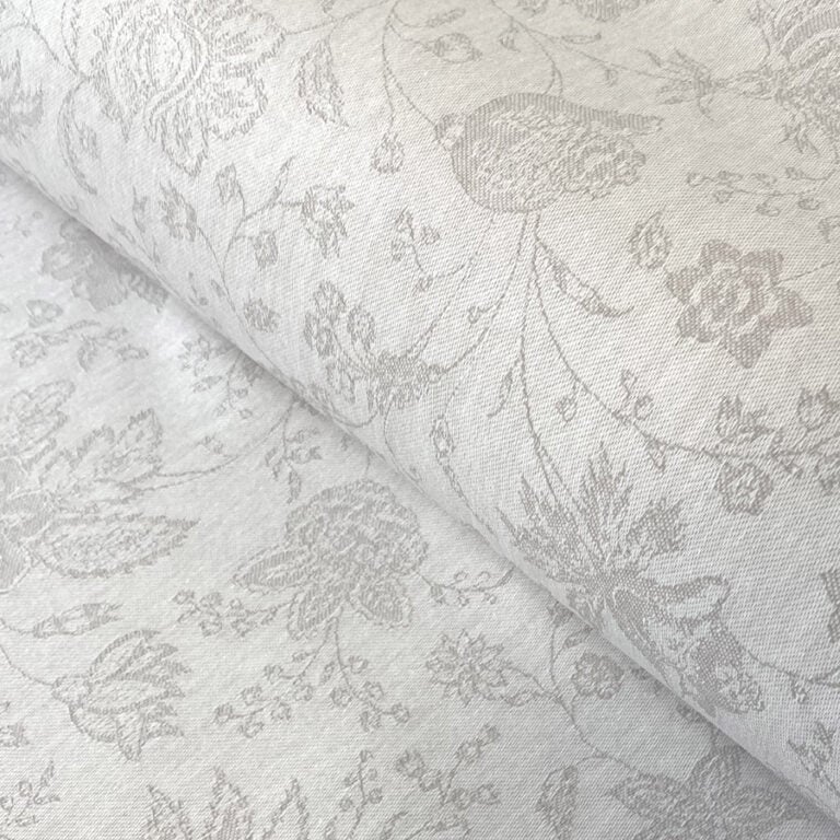 Extra Wide Oilcloth - Medlar Jacquard White