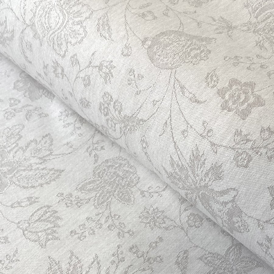 Extra Wide Oilcloth - Medlar Jacquard White
