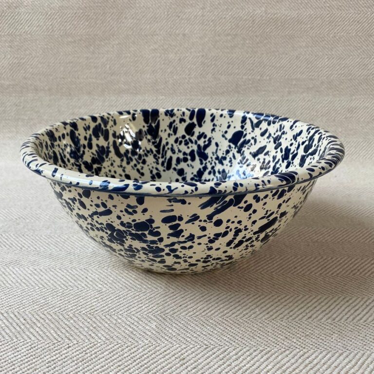 Enamelware Small Mixing Bowl - Navy - Image 2