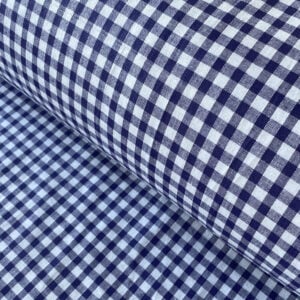Narrow Vichy Check Gingham - Navy