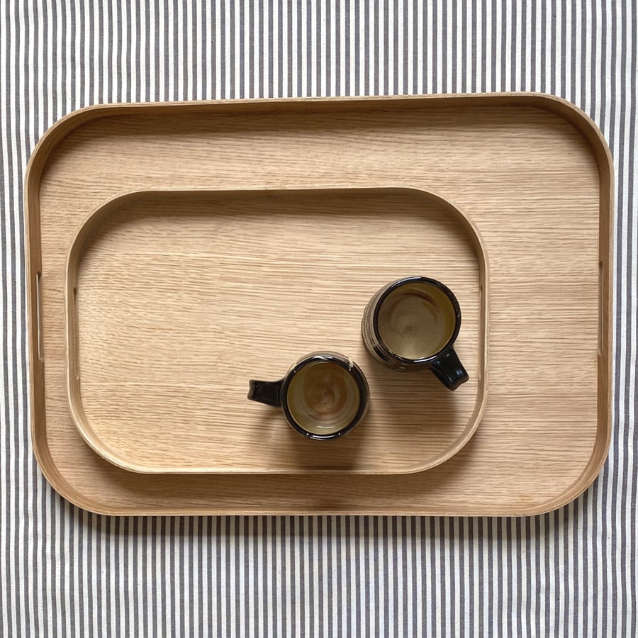 Rectangular Natural Oak Tray