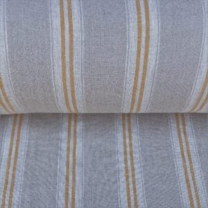 Washed Linen Oland Stripe - Saffron - Image 3