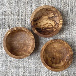 Olive Wood Dipping Bowl - Image 1