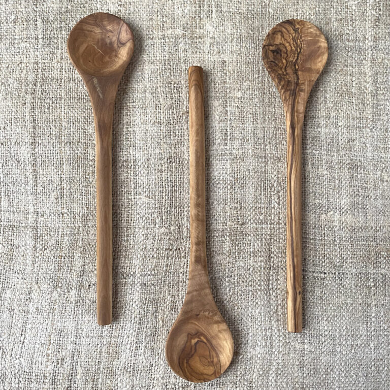 Olive Wood Round Spoon