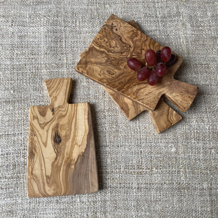 Small Olive Wood Chopping Board with Handle