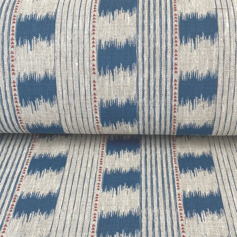 Otto Linen Stripe - Kingfisher Blue - Image 3