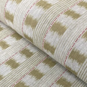 gold ikat stripe fabric